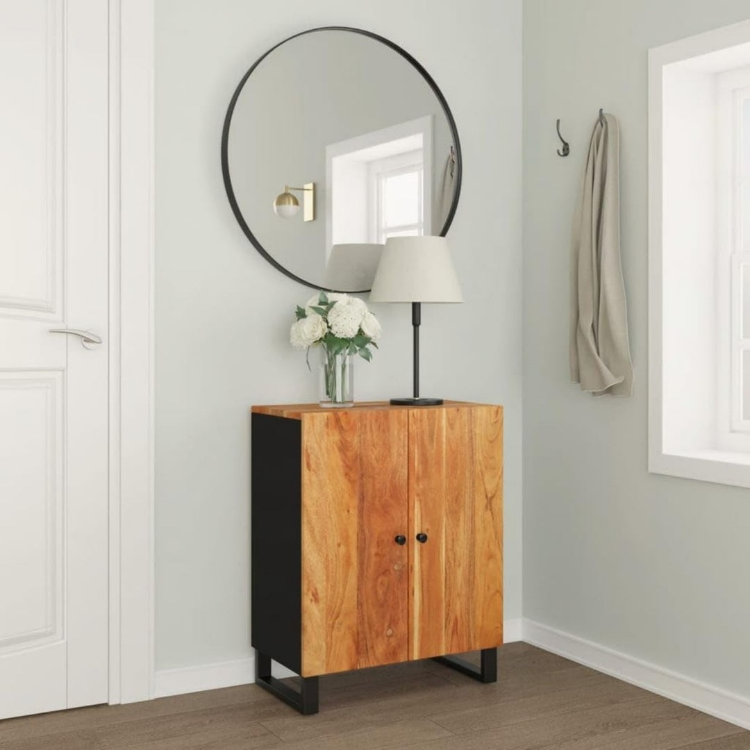 Sideboard in Schwarz und Naturbraun
