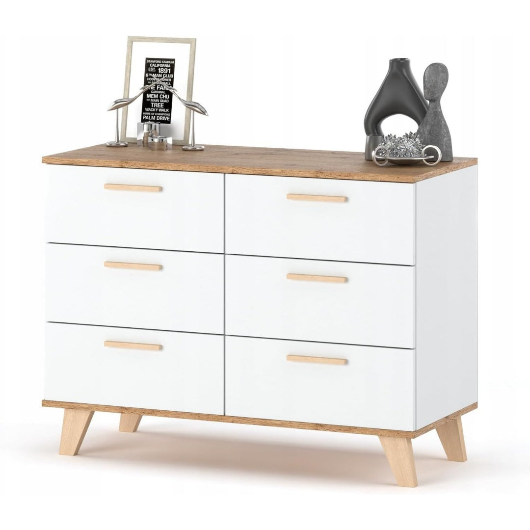 Sideboard verbindet 6 Schubladen und beschichtete Flaechen