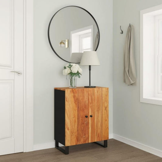 Sideboard in Schwarz und Naturbraun