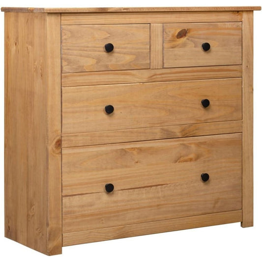 Das Sideboard misst 80 x 40 x 83 cm in Braun
