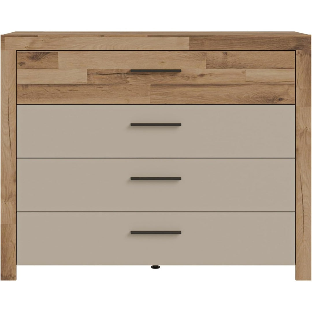 Sideboard in Beige und Braun mit Schubladen