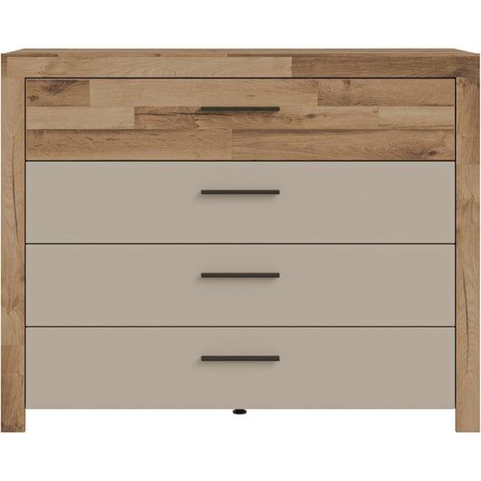 Sideboard in Beige und Braun mit Schubladen