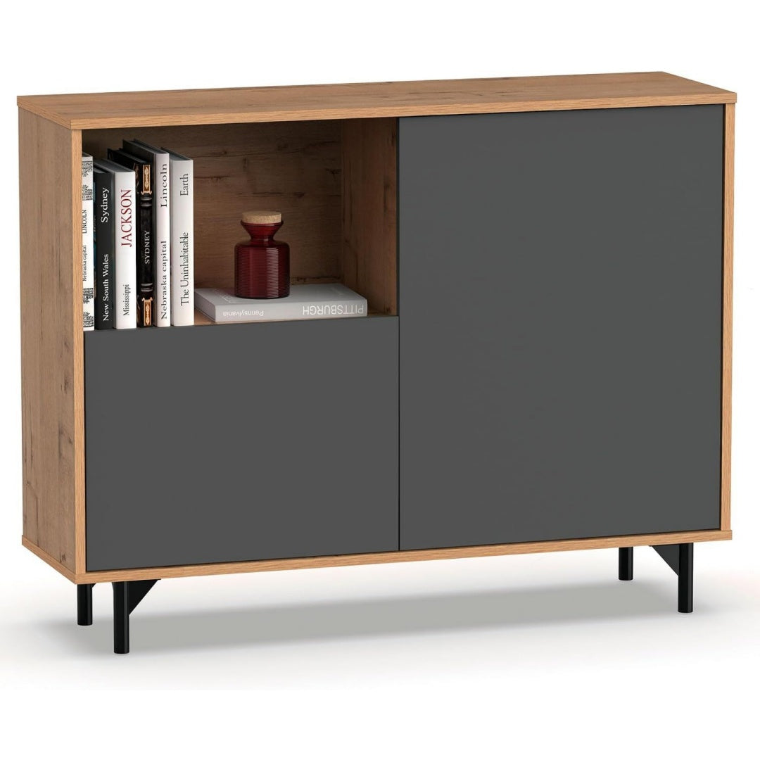 Sideboard mit geschlossenem Stauraum, beschichteten Flaechen und 2 Tueren