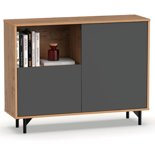 Sideboard mit geschlossenem Stauraum, beschichteten Flaechen und 2 Tueren