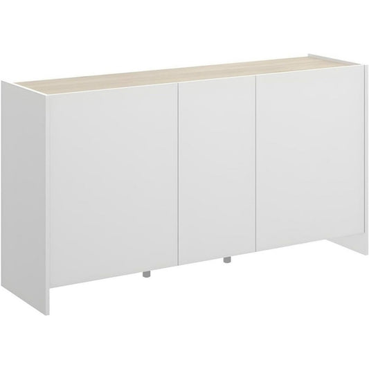 Sideboard in Weiss mit beschichteten Flaechen