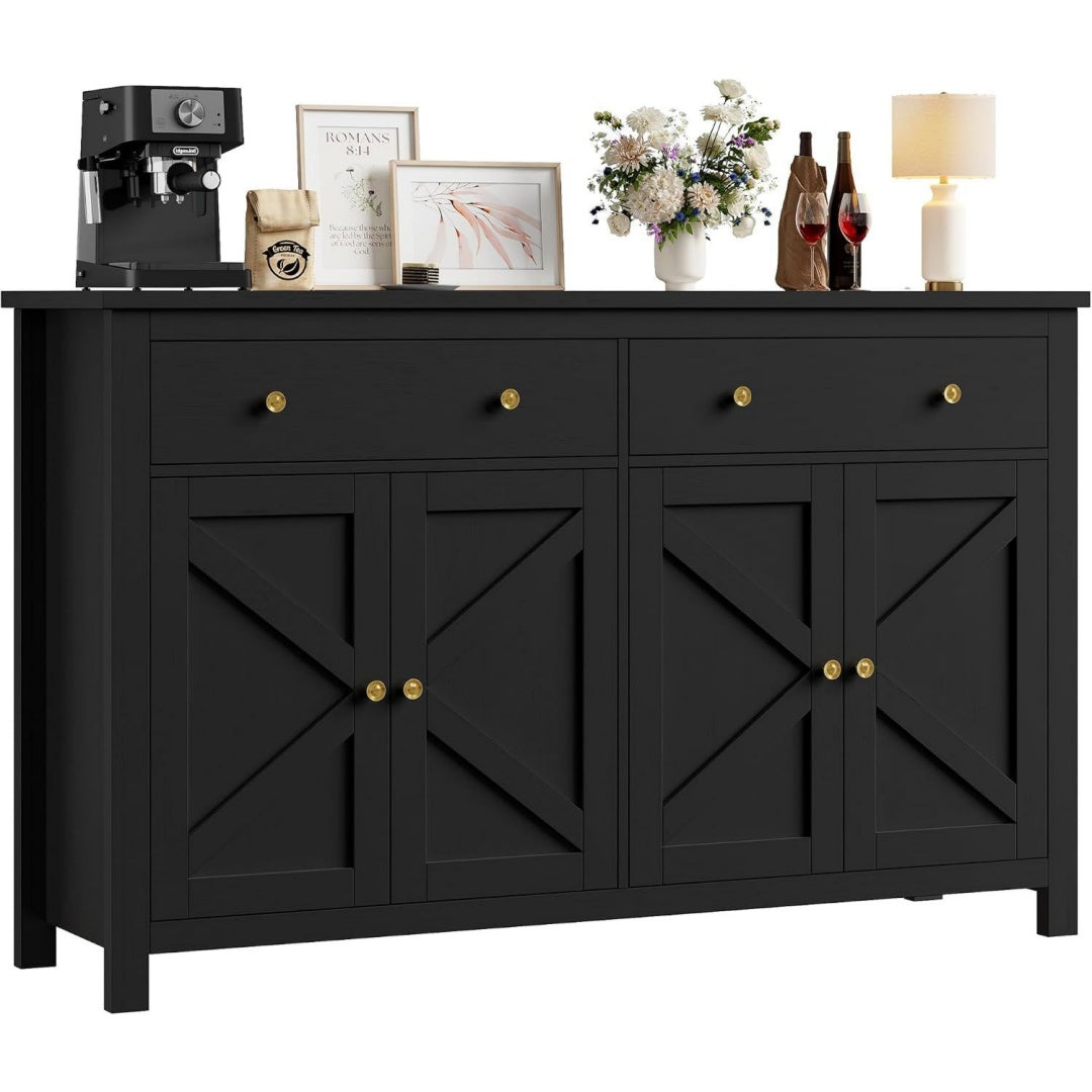2 Schubladen und sanft schliessende Fronten an dem Sideboard