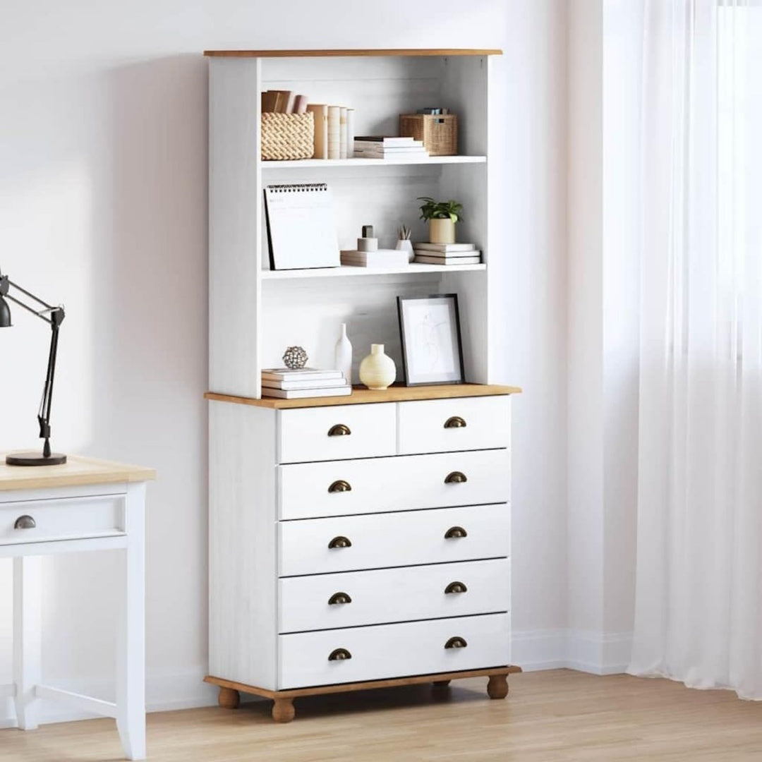Sideboard aus Kiefernholz mit offenen Ablagen