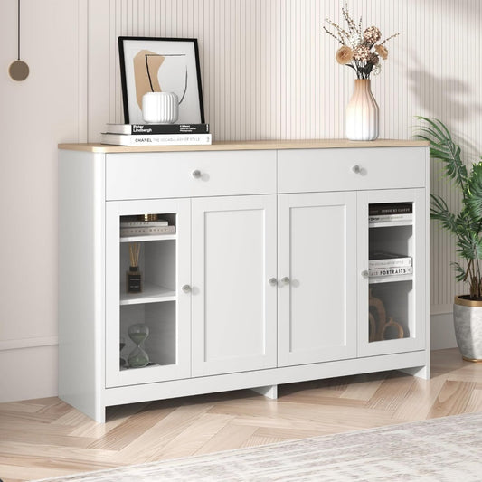 Sideboard mit Schubladen, 4 Tueren und geschlossenem Stauraum
