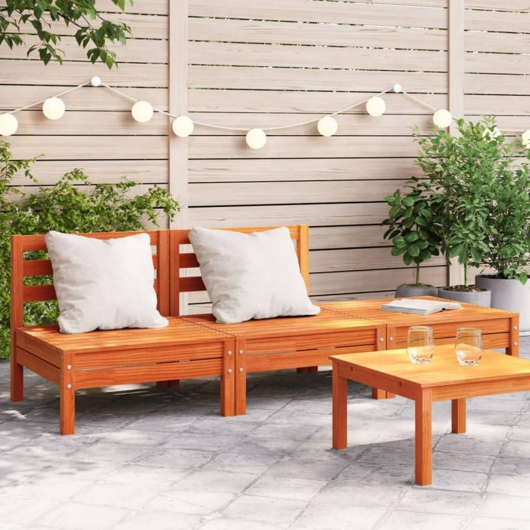 Sofa aus Massivholz in Braun