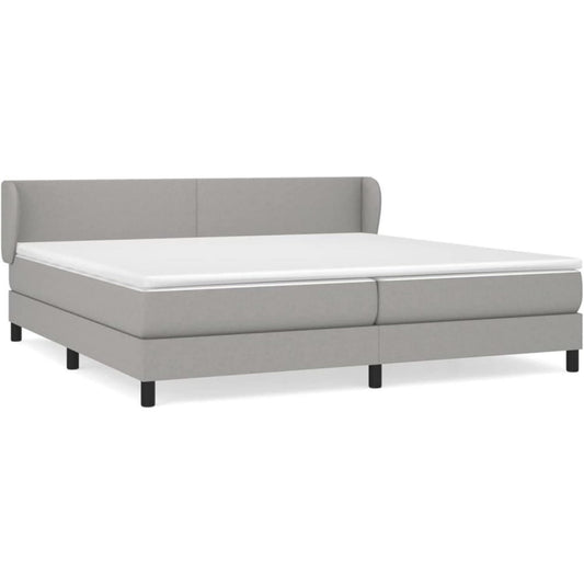 Boxspringbett in Hellgrau mit Hoehenverstellung