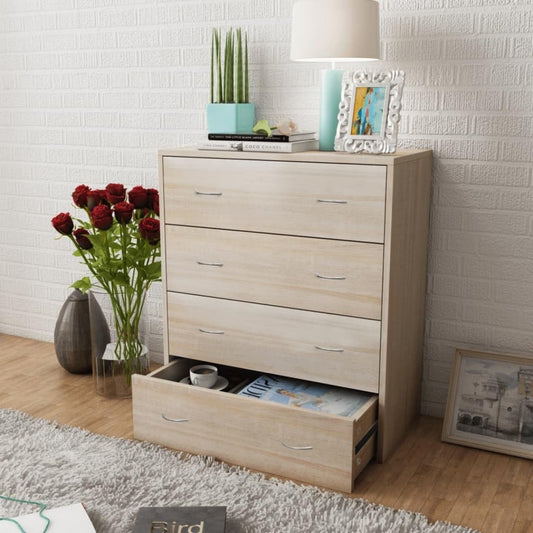 Eine ausziehbare Konstruktion an dem Hochschrank