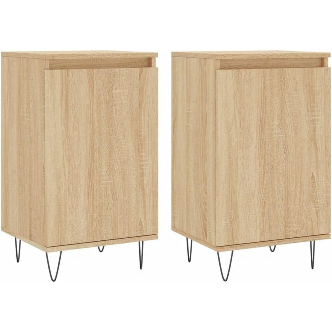 Das Sideboard misst 40 x 35 x 70 cm in Eichenbraun