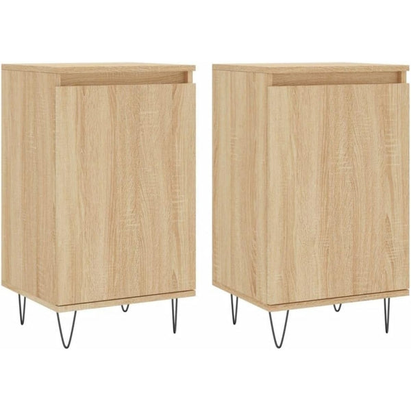 Das Sideboard misst 40 x 35 x 70 cm in Eichenbraun