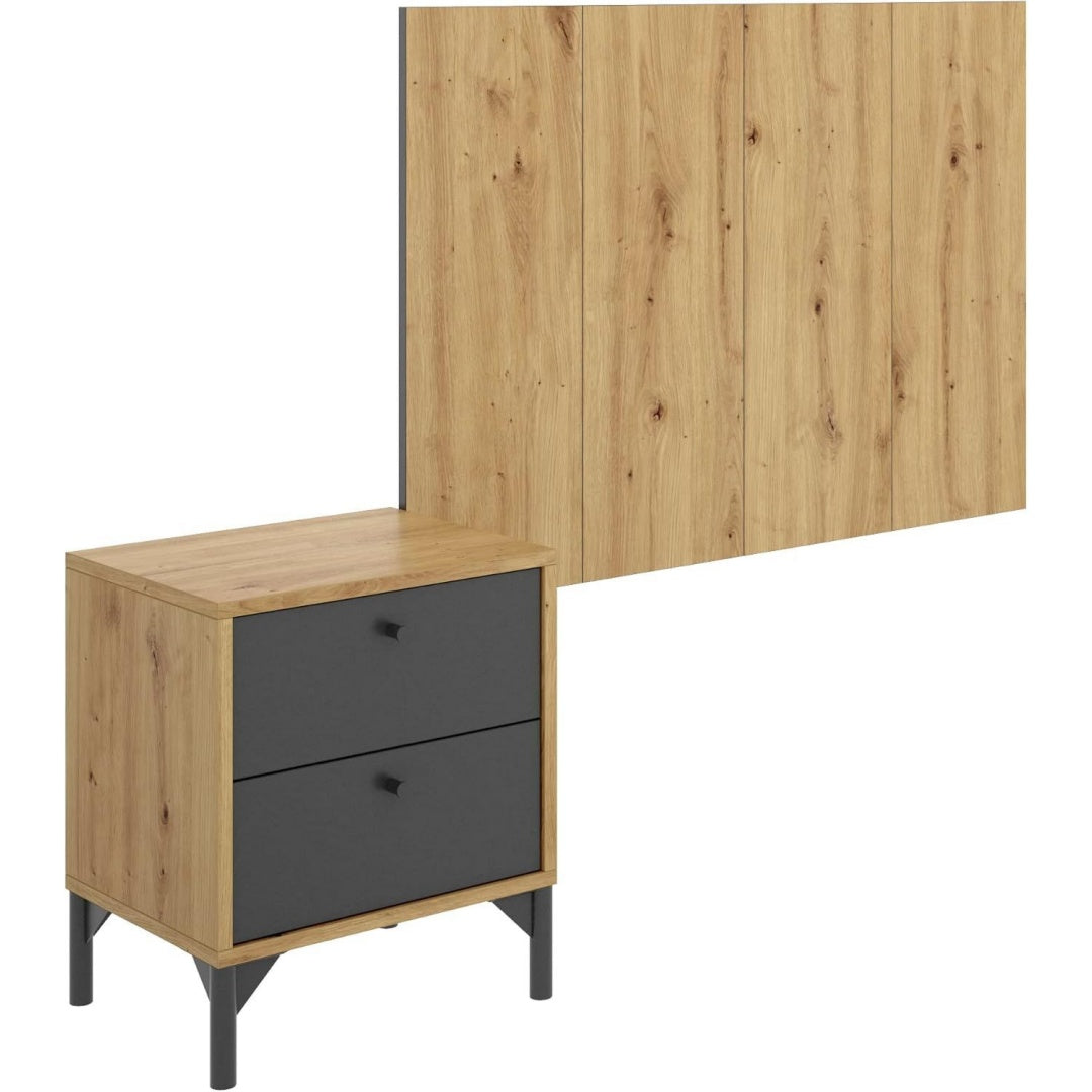 Kopfteil aus Metall in Anthrazit