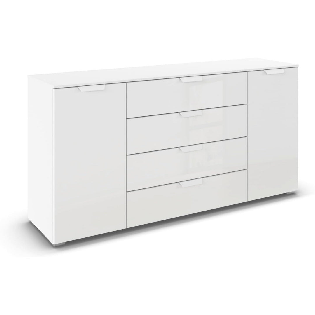 Sideboard aus Glas zeigt Schubladen