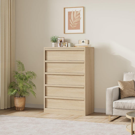 Sideboard in Naturbraun mit 5 Schubladen